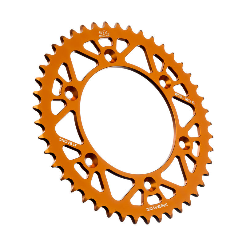Corona JT ergal RACELITE arancione 45 denti KTM 125 GS 1988 1997