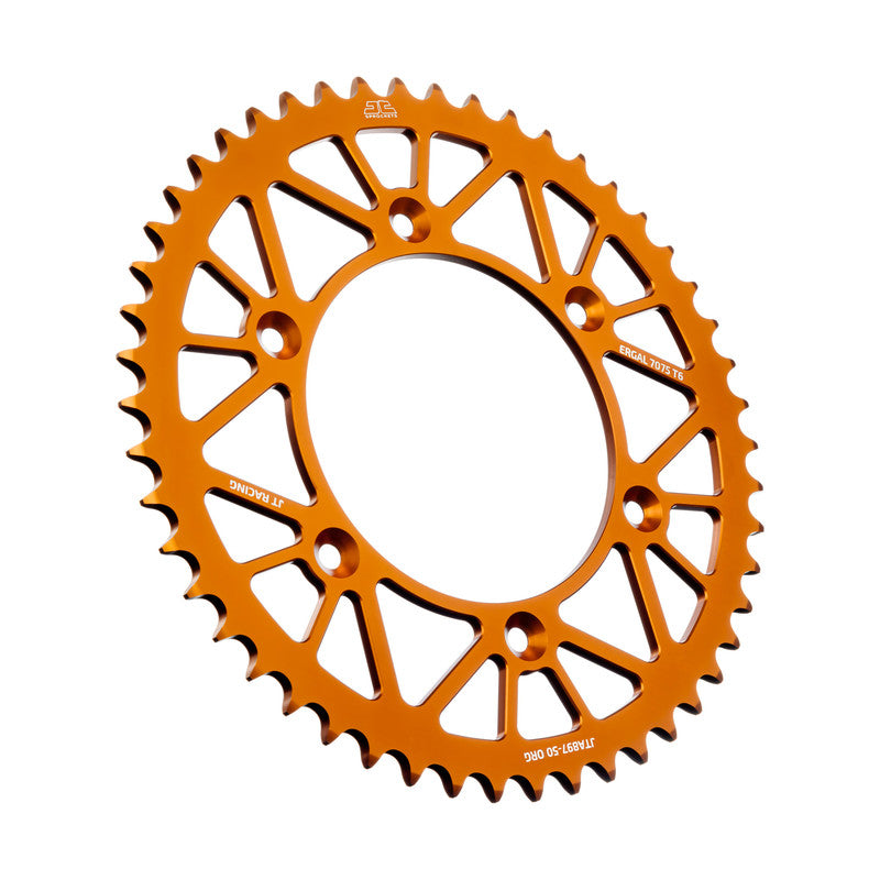 Corona JT ergal RACELITE arancione 50 denti KTM 520 EXC 2000 2002