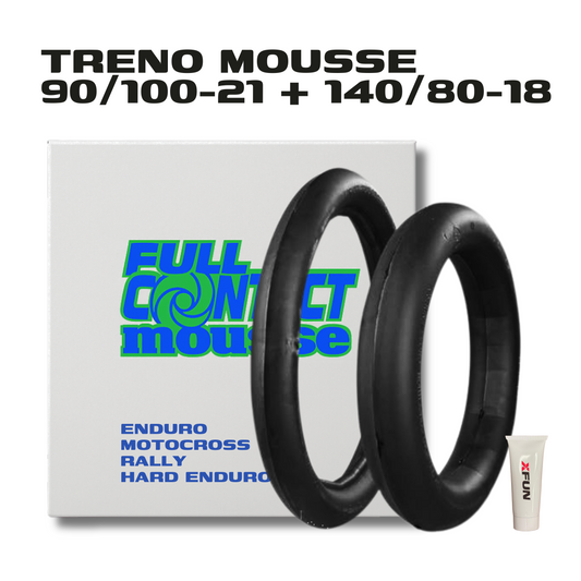 TRENO MOUSSE FULLCONTACT IN SCHIUMA DI BUTILE - 90/100/21 + 140/80/18 MICHELIN SOFT