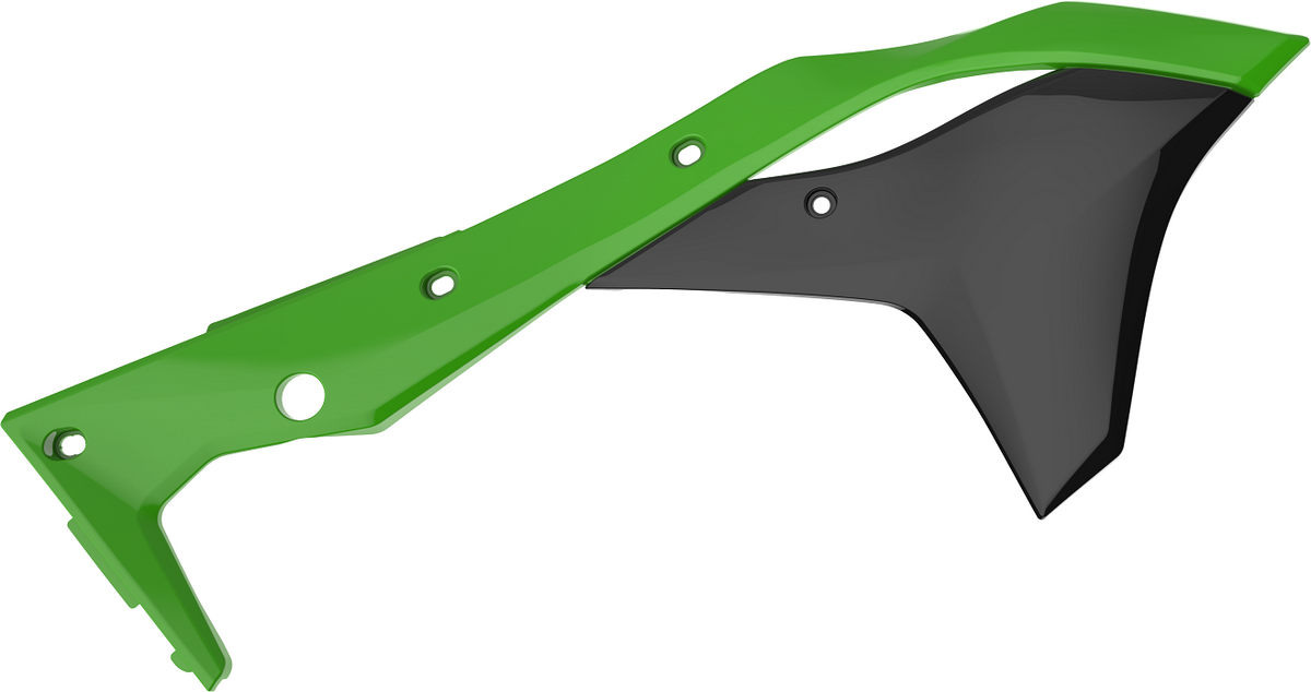 CONVOGLIATORI RADIATORE POLISPORT PER KAWASAKI KX 250 F 2017-2020 / VERDE05/NERO