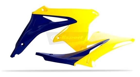 CONVOGLIATORI RADIATORE POLISPORT PER SUZUKI RMZ 450 2008-2017 / BLU/GIALLO RM01