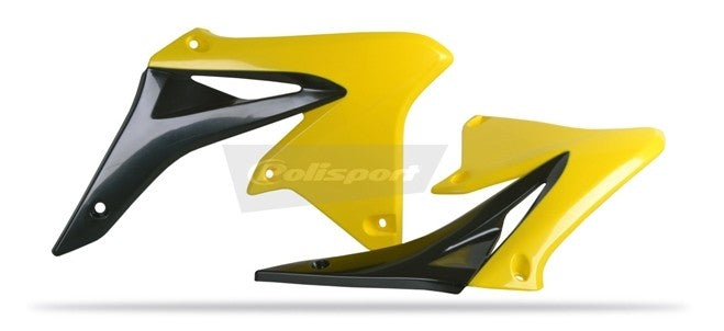 CONVOGLIATORI RADIATORE POLISPORT PER SUZUKI RMZ 250 2010-2018 / NERO/GIALLO RM01