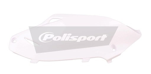 PORTANUMERI LATERALI CON PROTEZIONE CALORE POLISPORT PER KAWASAKI KX 450 F 2012-2015 / BIANCO