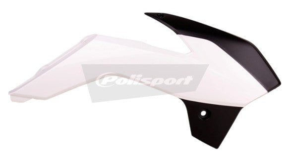 CONVOGLIATORI RADIATORE POLISPORT PER KTM SX 85 2013-2017 / BIANCO/NERO