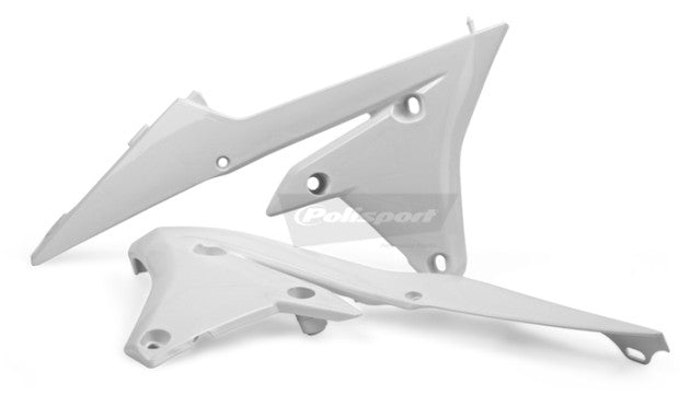 CONVOGLIATORI RADIATORE POLISPORT PER YAMAHA YZ 250 F 2014-2018 / BIANCO