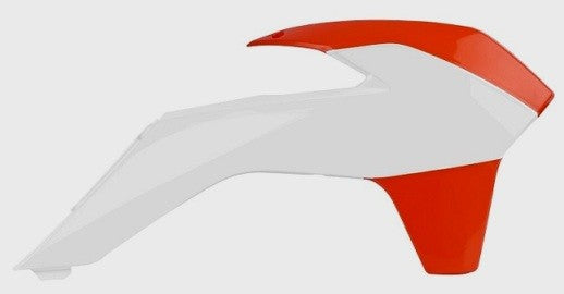 CONVOGLIATORI RADIATORE POLISPORT PER KTM EXC-F 250 2014-2016 / ARANCIONE/BIANCO