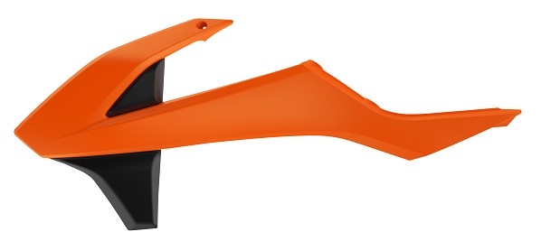 CONVOGLIATORI RADIATORE POLISPORT PER KTM EXC 500 2017-2019 / ARANCIONE16/NERO