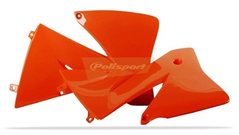 CONVOGLIATORI RADIATORE POLISPORT PER KTM EXC 250 2001-2002 / ARANCIONE