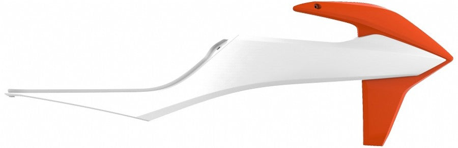 CONVOGLIATORI RADIATORE POLISPORT PER KTM EXC 300 2020-2023 / BIANCO20/ARANCIONE16