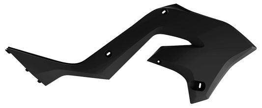CONVOGLIATORI RADIATORI NERO PER KIT RESTYLING KX - KXF '23 STYLE POLISPORT PER KAWASAKI KX 125 2003-2008