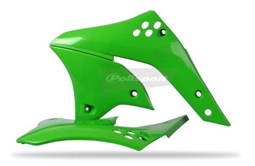 CONVOGLIATORI RADIATORE POLISPORT PER KAWASAKI KX 250 F 2006-2008 / VERDE05