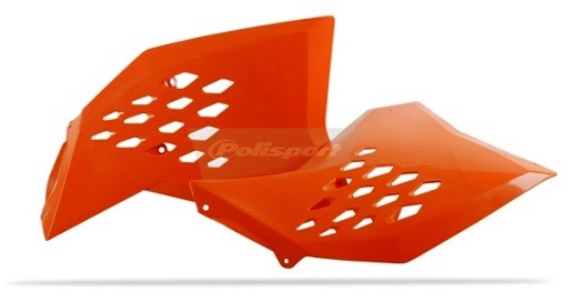 CONVOGLIATORI RADIATORE POLISPORT PER KTM SX 250 2007-2010 / ARANCIONE