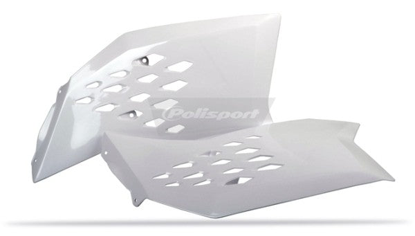 CONVOGLIATORI RADIATORE POLISPORT PER KTM EXC-F 250 2008-2011 / BIANCO