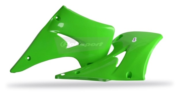 CONVOGLIATORI RADIATORE POLISPORT PER KAWASAKI KX 250 2003-2008 / VERDE05