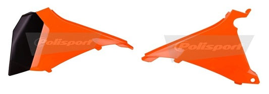 COPERCHI LATERALI CASSA FILTRO POLISPORT PER KTM EXC 125 2012-2013 / ARANCIONE