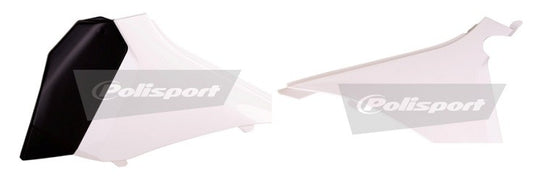 COPERCHI LATERALI CASSA FILTRO POLISPORT PER KTM EXC 125 2012-2013 / BIANCO