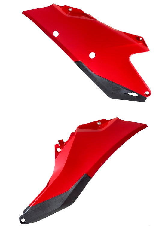 PORTANUMERI LATERALI POLISPORT PER GAS GAS EC 300 2021-2023 / ROSSO/NERO