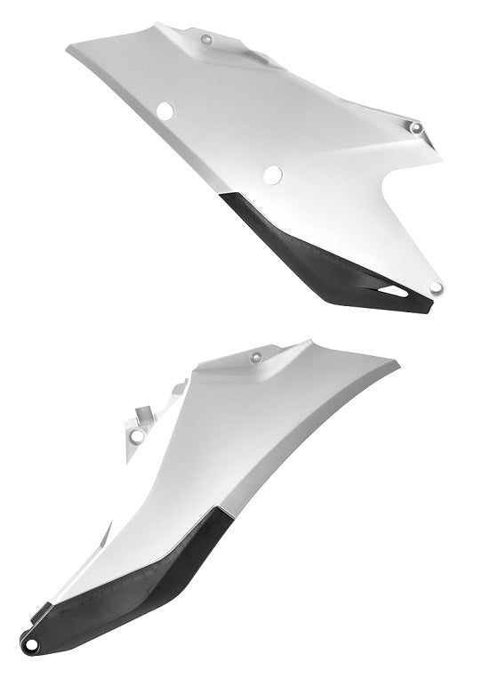 PORTANUMERI LATERALI POLISPORT PER GAS GAS MC 250 2022-2023 / BIANCO/NERO