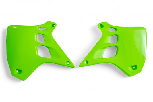 CONVOGLIATORI RADIATORE POLISPORT PER KAWASAKI KX 250 1990-1991 / VERDE