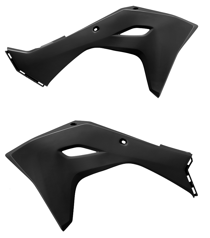 CONVOGLIATORI RADIATORE POLISPORT PER KAWASAKI KX 250 F 2025-2026 / NERO