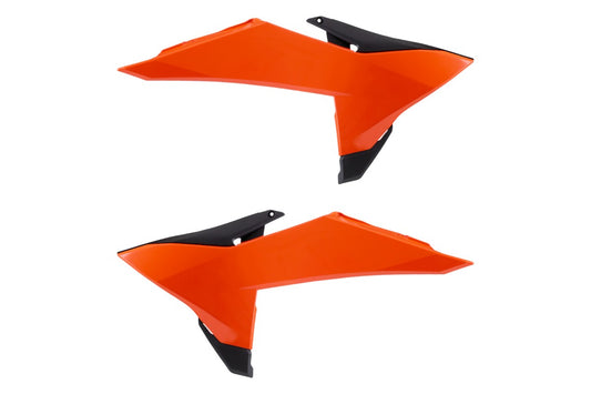 CONVOGLIATORI RADIATORE POLISPORT PER KTM SX 250 2025-2026 / ARANCIONE16/NERO