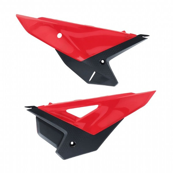 PORTANUMERI LATERALI CON PROTEZIONE CALORE POLISPORT PER HONDA CRF 250 RX 2025-2026 / ROSSO CR04/NERO