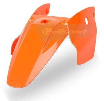 PARAFANGO POSTERIORE CON PORTANUMERI LATERALI POLISPORT PER KTM SX 65 2002-2008 / ARANCIONE