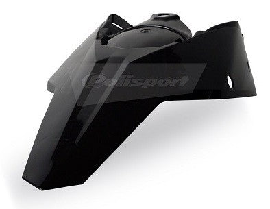 PARAFANGO POSTERIORE CON PORTANUMERI LATERALI POLISPORT PER KTM EXC 200 2008-2011 / NERO
