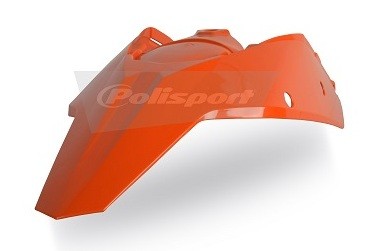 PARAFANGO POSTERIORE CON PORTANUMERI LATERALI POLISPORT PER KTM EXC 300 2008-2011 / ARANCIONE