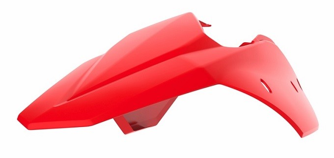 PARAFANGO POSTERIORE CON PORTANUMERI LATERALI POLISPORT PER BETA RR 400 2013-2014 / ROSSO