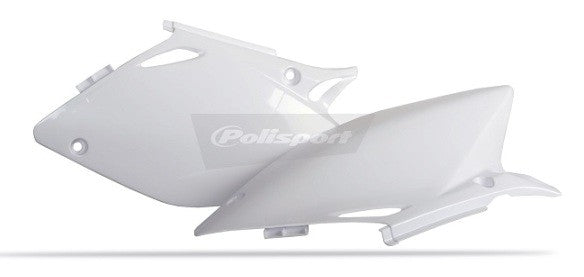 PORTANUMERI LATERALI POLISPORT PER HONDA CRF 450 R 2002-2004 / BIANCO