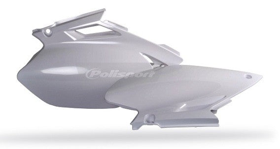 PORTANUMERI LATERALI POLISPORT PER YAMAHA YZ 450 F 2003-2005 / BIANCO