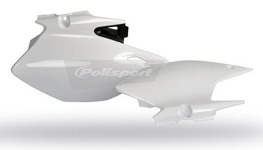 PORTANUMERI LATERALI CON PROTEZIONE CALORE POLISPORT PER YAMAHA WR 450 F 2007-2011 / NERO/BIANCO