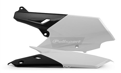 PORTANUMERI LATERALI POLISPORT PER YAMAHA YZ 250 F 2014-2018 / BIANCO/NERO