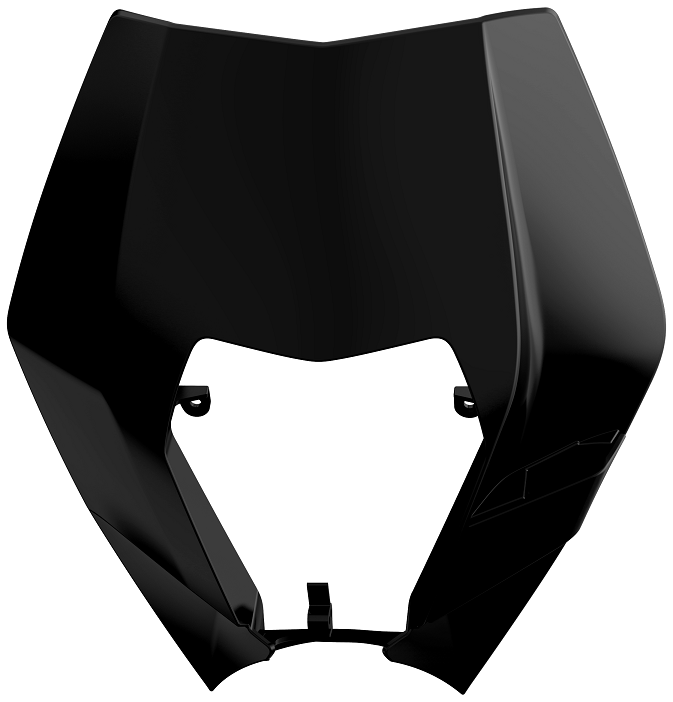 MASCHERINA PORTAFARO POLISPORT PER KTM EXC 250 2008-2013 / NERO