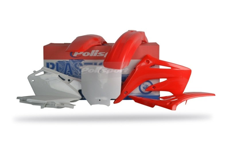 KIT PLASTICHE completo Polisport per Honda CR 85 2003-2007 / Rosso cr04/Bianco