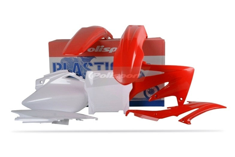KIT PLASTICHE completo Polisport per Honda CRF 450 R 2005-2006 / Rosso cr04/Bianco