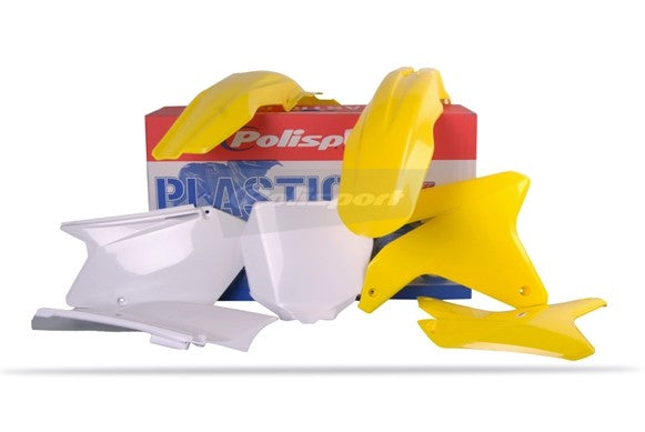 KIT PLASTICHE completo Polisport per Suzuki RMZ 450 2005-2006 / Giallo rm01/Bianco