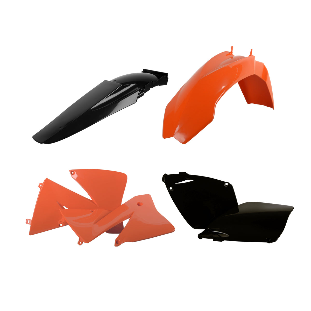 KIT PLASTICHE completo Polisport per Ktm EXC 125 2001-2002 / Arancione/Nero