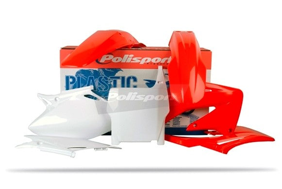 KIT PLASTICHE completo Polisport per Honda CRF 450 R 2004-2004 / Rosso cr04/Bianco