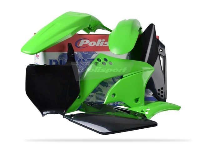 KIT PLASTICHE completo Polisport per Kawasaki KX 250 F 2006-2008 / Verde05/Nero