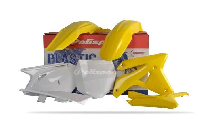 KIT PLASTICHE completo Polisport per Suzuki RMZ 450 2007-2007 / Giallo rm01/Bianco