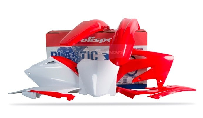 KIT PLASTICHE completo Polisport per Honda CRF 250 R 2008-2008 / Rosso cr04/Bianco