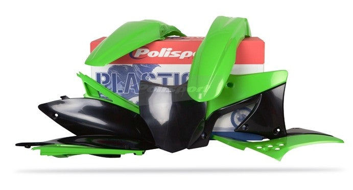 KIT PLASTICHE completo Polisport per Kawasaki KX 250 F 2009-2012 / Verde05/Nero (P90249)
