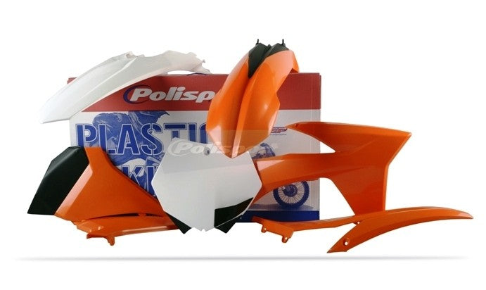 KIT PLASTICHE completo Polisport per Ktm SX 150 2012-2012 / Arancione/Bianco