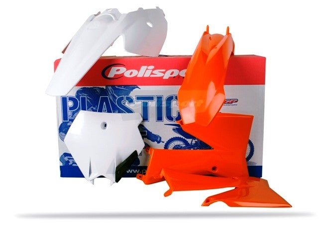 KIT PLASTICHE completo Polisport per Ktm SX 85 2006-2012 / Arancione/Bianco
