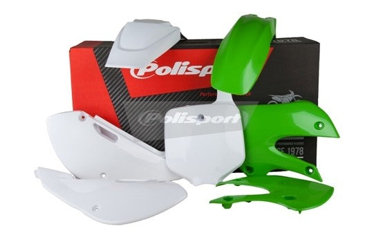KIT PLASTICHE completo Polisport per Kawasaki KX 65 2000-2025 / Verde 05/Bianco