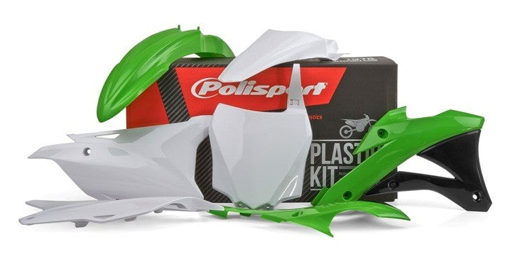KIT PLASTICHE completo Polisport per Kawasaki KX 85 2014-2021 / Verde05/Bianco