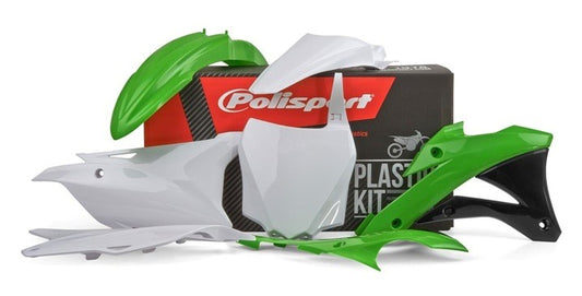 KIT PLASTICHE completo Polisport per Kawasaki KX 85 2014-2021 / Verde05/Bianco