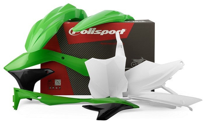 KIT PLASTICHE completo Polisport per Kawasaki KX 450 F 2016-2018 / Verde05/Bianco